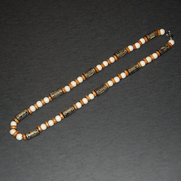 Wood Necklace,Men Wood surfer necklace,Tribal style,Surfer Necklace,Chocker - Picture 3 of 3